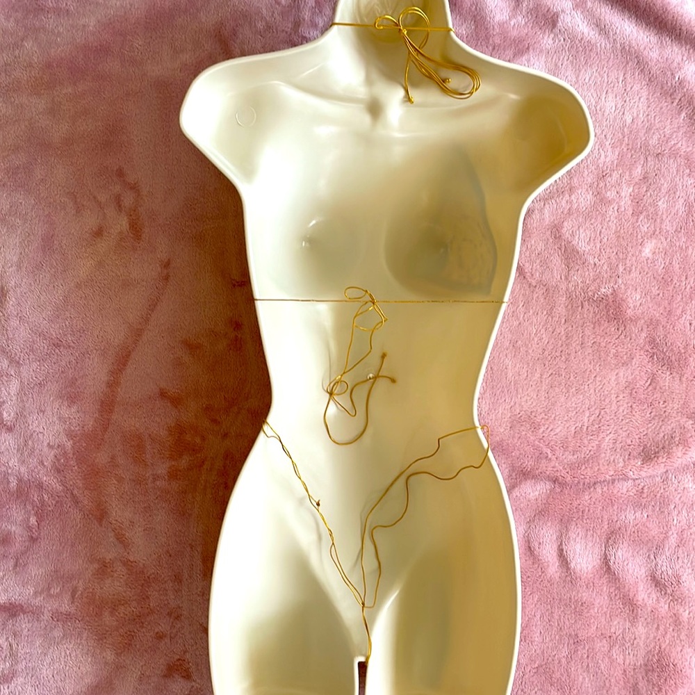 Colleen Kelly Micro Gold String Bikini. Size L - image 2